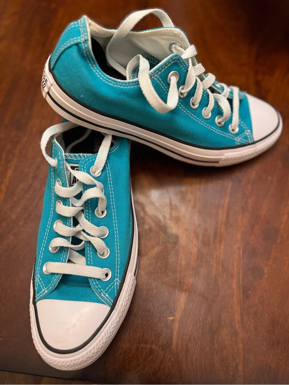 SOLD
Converse Chuck Taylor Teal Blue Low Top Sneakers women’s size 7 or men’s 5 - Picture 1 of 8